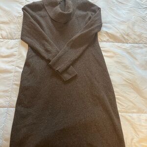 Gray Ann Taylor Merino Wool Sweater Dress